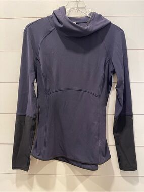 Lululemon Athletica Navy Hooded Pullover Athletic Jacket Womens Size 8